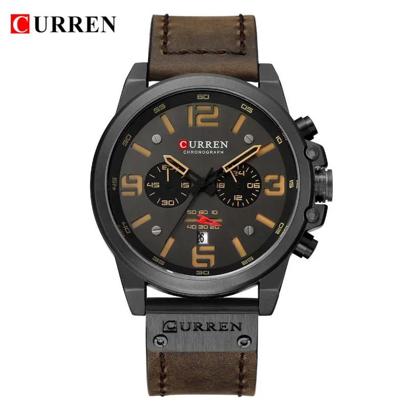 Curren Classic Chrono 8314 — Preto Amarelo — foto 3