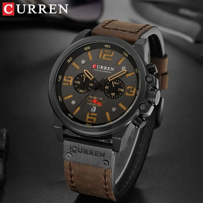 Curren Classic Chrono 8314 — Preto Amarelo — foto 4