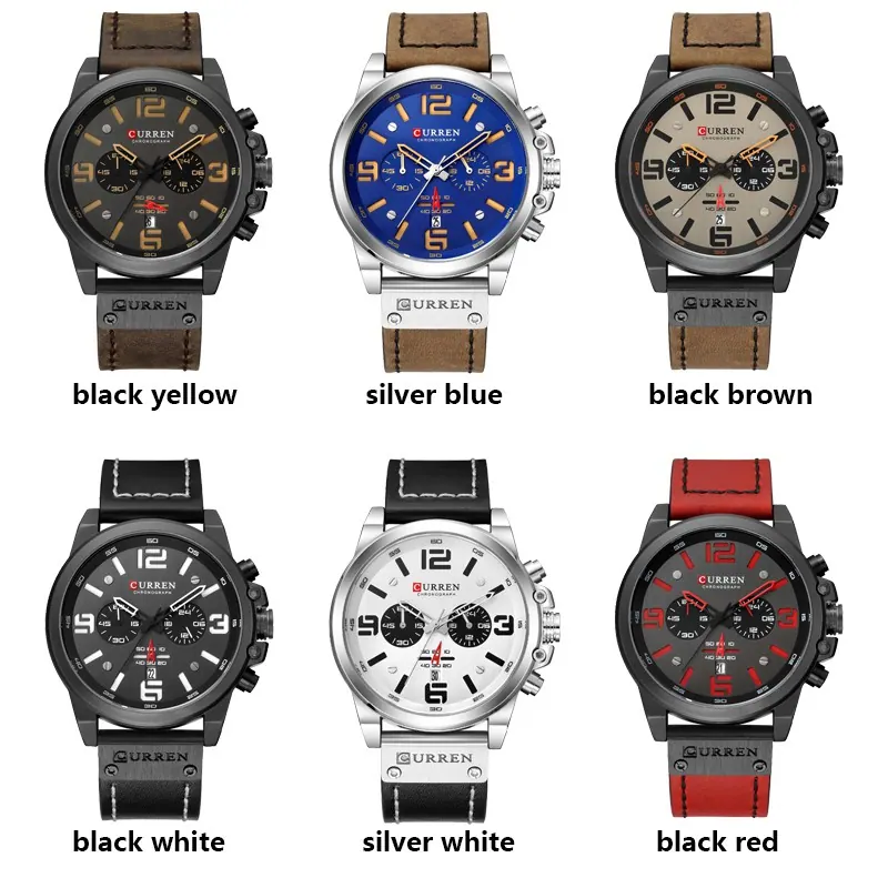 Curren Classic Chrono 8314 — Preto Amarelo — foto 5