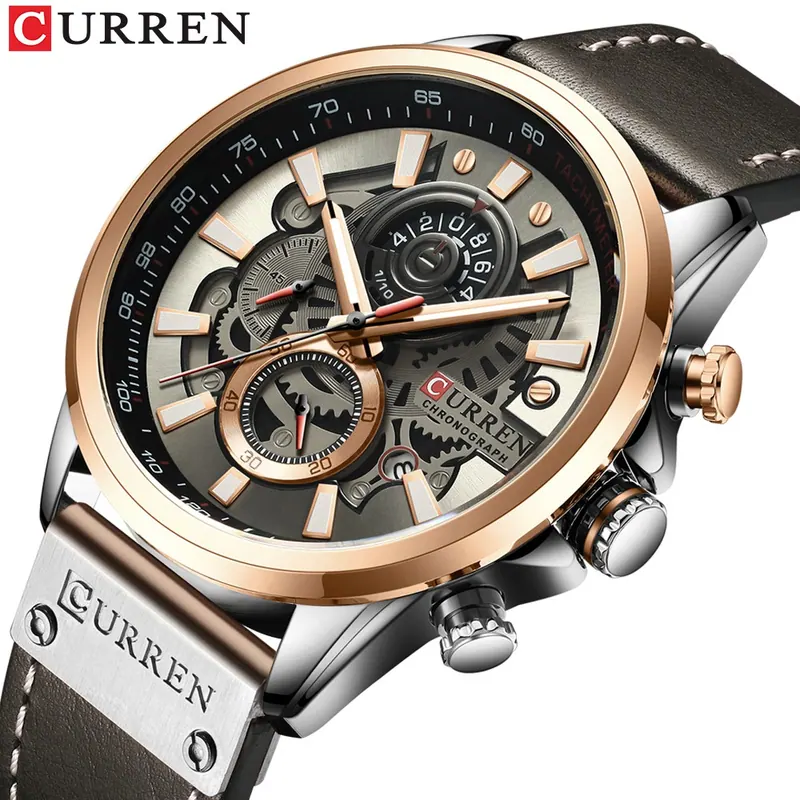 Curren Heritage Chrono 8380 — Castanho Preto — foto 2