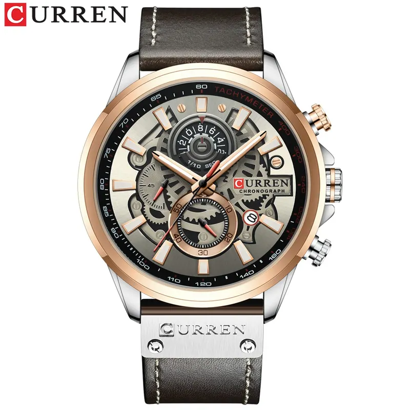 Curren Heritage Chrono 8380 — Castanho Preto — foto 3