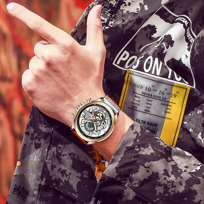 Curren Heritage Chrono 8380 — Castanho Preto — foto 5