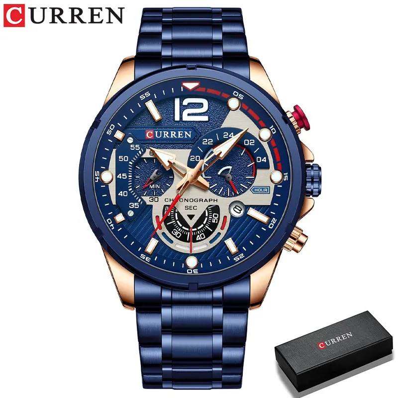 Curren Grand Steel 8395 — Azul — foto 3