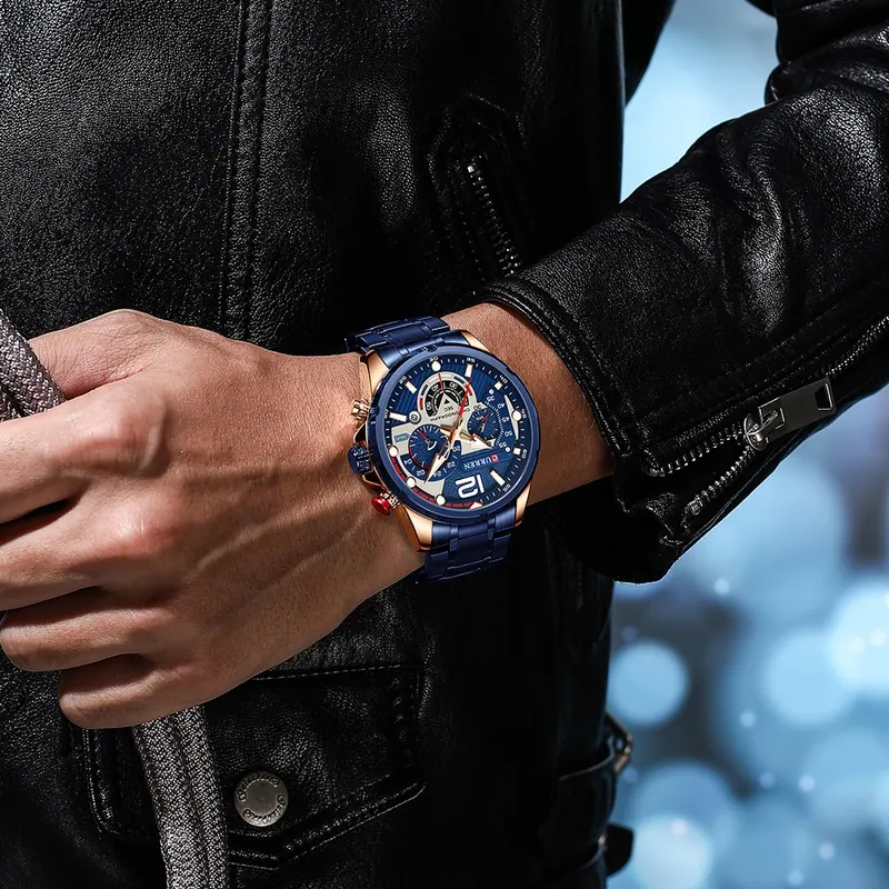 Curren Grand Steel 8395 — Azul — foto 6