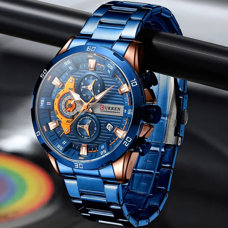Curren Steel Chrono 8402 — Azul — foto 2