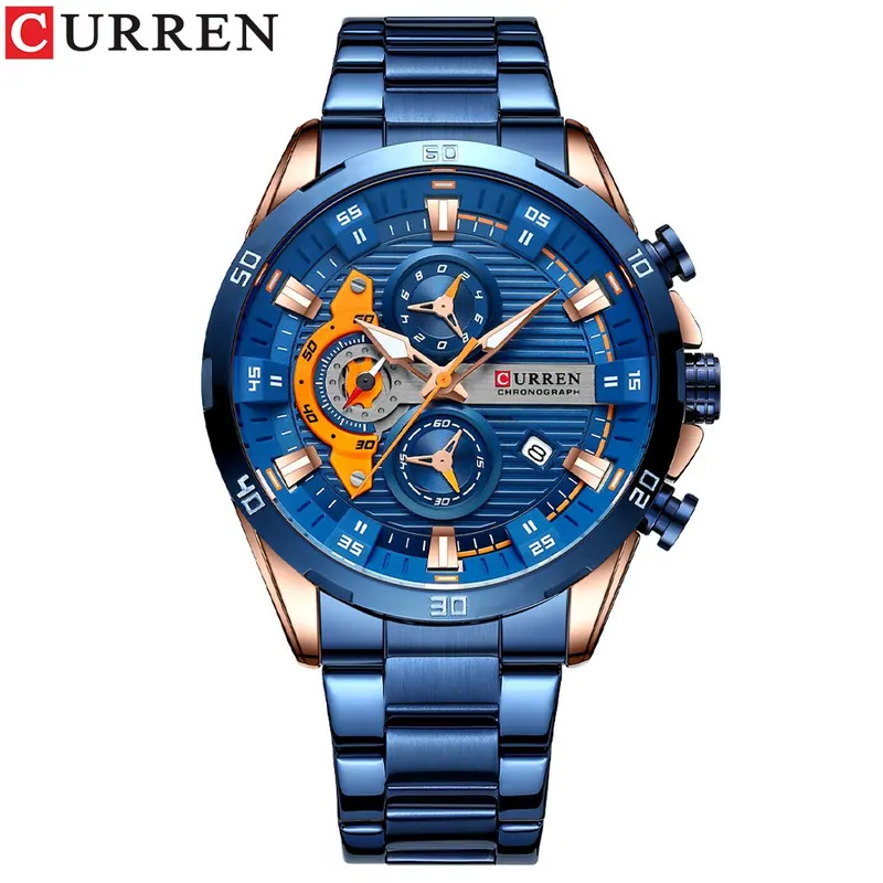 Curren Steel Chrono 8402 — Azul — foto 3