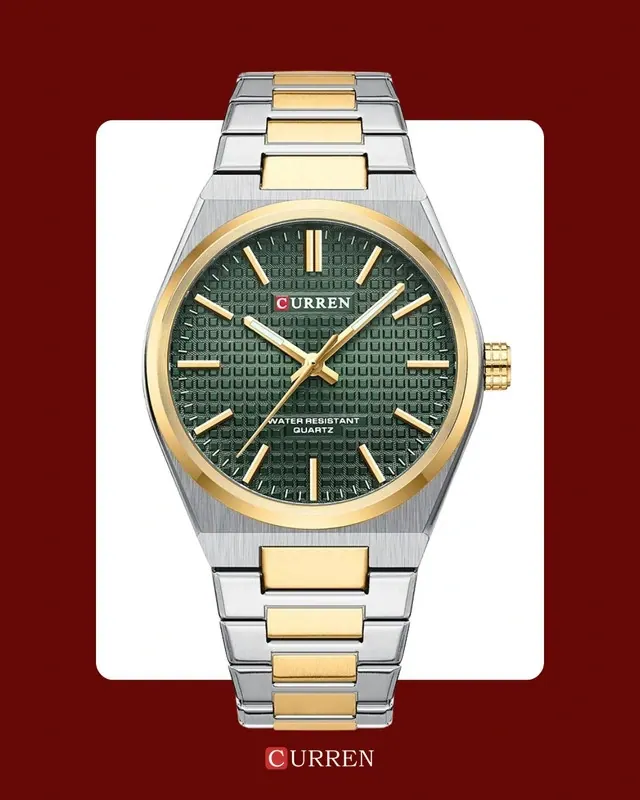 Curren Minimalist 8439 — Dourado e Verde — foto 1
